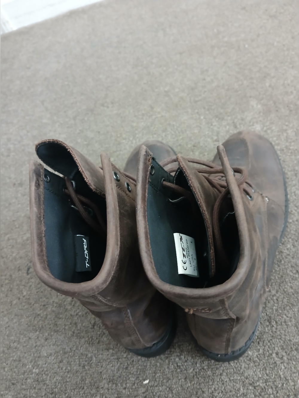 Tcx Boot Women's Brown Lace-Up Leather Ankle Boots Size 8US. (40EU )